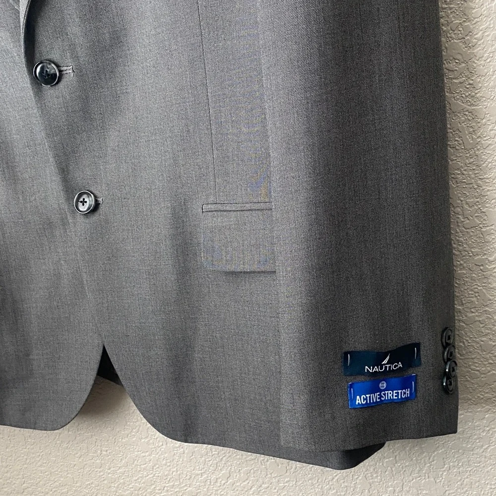 Nautica Men's Active Ventura Stretch Blazer Sport Coat Gray 44S - Picture 3 of 5